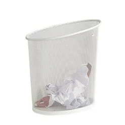 Alba Cestino Gettacarta, Linea Mesh, 35,5 X 24 X 39 Cm, Bianco