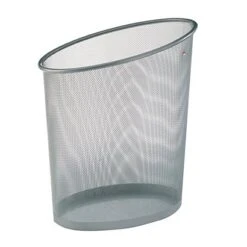 ALBA Cestino Gettacarte Mesh - 18 L - Rete Metallica - Argento