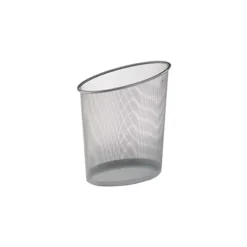 ALBA Cestino Gettacarte Mesh, Metallo Traforato, 18 Litri, 35,5 X 24 X 39 Cm, Grigio