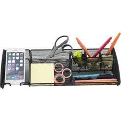 Alba Desk Organizer Linea Mesh, 38 X 13 X 8,8 Cm, Nero