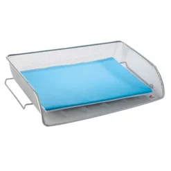 ALBA Portacorrispondenza Mesh - 35 X 6,5 X 29 Cm - Rete Metallica - Argento