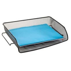 ALBA Portacorrispondenza Mesh - 35 X 6,5 X 29 Cm - Rete Metallica - Nero