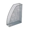 ALBA Portariviste Mesh, Metallo Traforato, 26 X 8,5 X 33,5 Cm, Grigio
