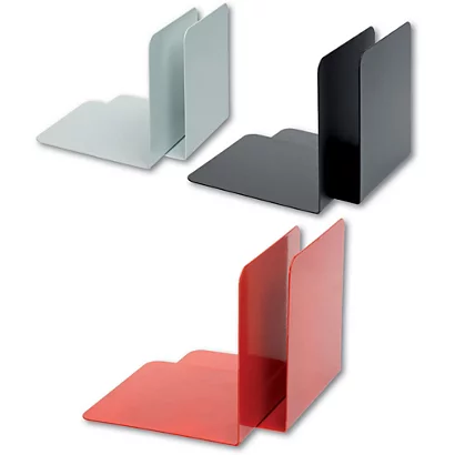 ALCO Reggilibri In Metallo, Bianco (confezione 2 Pezzi)