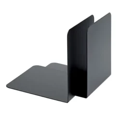 ALCO Reggilibri In Metallo, Nero (confezione 2 Pezzi)