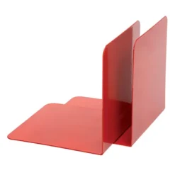 ALCO Reggilibri In Metallo, Rosso (confezione 2 Pezzi)