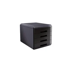 ARDA Cassettiera Da Scrivania Mydesk, 4 Cassetti Chiusi, 29,5 X 38,5 X 28,2 Cm, Nero