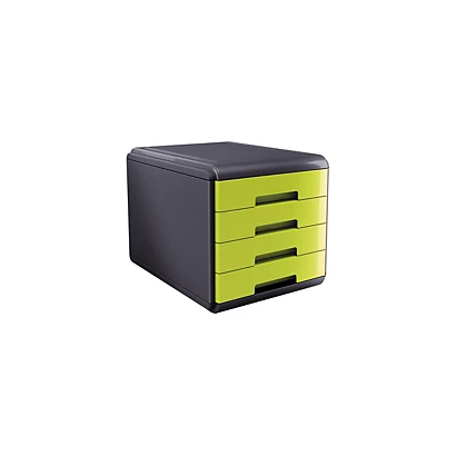 ARDA Cassettiera Da Scrivania Mydesk, 4 Cassetti Chiusi, 29,5 X 38,5 X 28,2 Cm, Verde