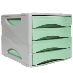 ARDA Cassettiera Keep Colour Pastel - 25 X 32 Cm - Cassetti 5 Cm - Grigio/verde
