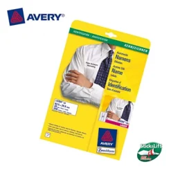 Avery Badge Di Identificazione Autoadesivi In Acetato Effetto Seta, Per Stampanti Laser, Riposizionabili, 63,5 X 29,6 Mm, 20 Fogli, 27 Etichette Per Foglio, Bianco (confezione 540 Pezzi)
