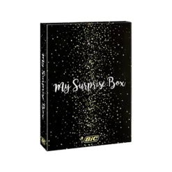 BIC My Surprise Box 16 Prodotti Di Cancelleria E Scrittura: Penne, Pennarelli, Marcatori Permanenti, Taccuino A5 E Blocco Adesivi