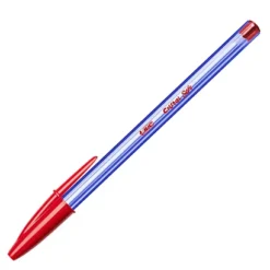 BIC Penna A Sfera Con Cappuccio Cristal Soft - Punta 1,2mm - Rosso - Conf. 50 Pezzi