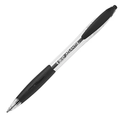 BIC Penna A Sfera A Scatto Atlantis Classic - Punta 1,0mm - Nero - Conf. 12 Pezzi