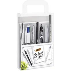 BIC® Silver Set, 7 Accessori Scrittura Argentati