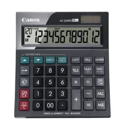 Canon AS-220RTS Calcolatrice Da Tavolo, 12 Cifre, Nero