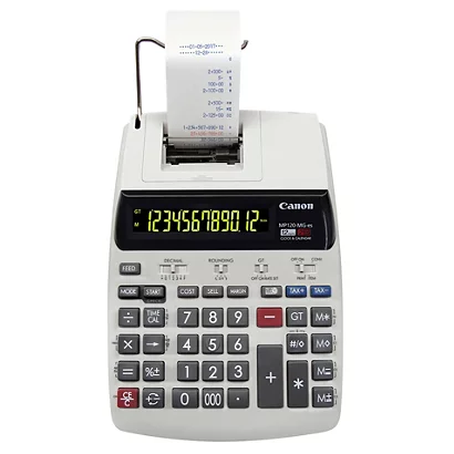 Canon Calcolatrice Stampante MP120-MG-ES II , Display 12 Cifre, Beige E Grigio
