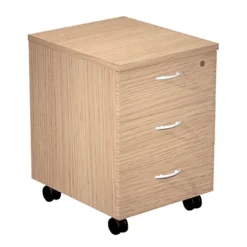Cassettiera A 3 Cassetti Su Ruote, Rovere