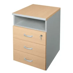 Cassettiera Fissa A 3 Cassetti + Vano A Giorno "Linea Avantis" - Cm 44,5 X 52 X 72 H.