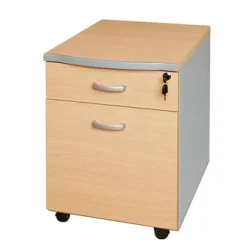 Cassettiera Portacartelle Su Ruote 2 Cassetti "Linea Avantis" - Acero