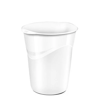 CEP Cestino Gloss - Altezza 33,4 Cm - Diametro 30,5 Cm - 14 L - Bianco Artico