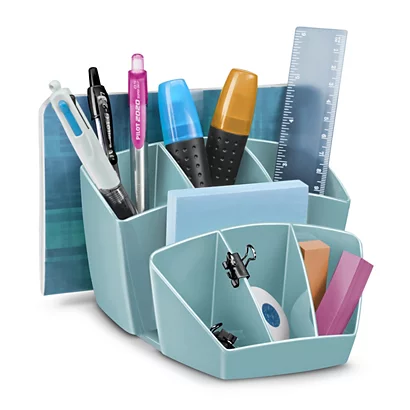Cep Desk Organizer Linea Riviera, Menta, Cm 14,3 X 15,8 X 9,3 H.