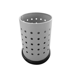 Cestino Gettacarta, Ø 24,5 X H 34 Cm, Capacità 15 Litri, Grigio