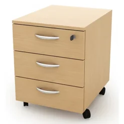 Daily Cassettiera Su Ruote, 3 Cassetti, 41 X 50 X 52,2 Cm, Faggio