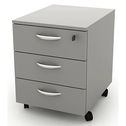 Daily Cassettiera Su Ruote, 3 Cassetti, 41 X 50 X 52,2 Cm, Grigio