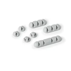 Durable CAVOLINE® CLIP MIX Clip Fermacavi Adesive Per 1, 2, 3 E 4 Cavi, Grigio (confezione 7 Pezzi)