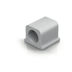 Durable CAVOLINE® CLIP PRO 2 Clip Fermacavi Adesiva Per 2 Cavi, Grigio (confezione 4 Pezzi)