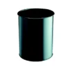 Durable Cestino Gettacarta Cilindrico, Acciaio, Nero, 15 Litri