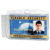 Durable Porta Badge Rigido Per 2 Tessere, Senza Clip, 54 X 87 Mm, Trasparente (confezione 10 Pezzi)