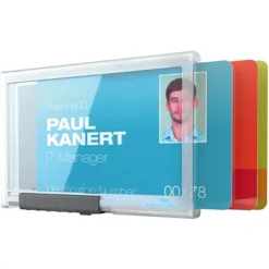 Durable Pushbox Portabadge Multiplo, 2 Comparti (confezione 10 Pezzi)