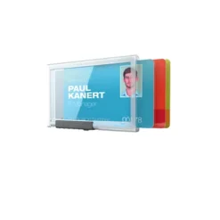 Durable Pushbox Portabadge Multiplo, 3 Comparti (confezione 10 Pezzi)