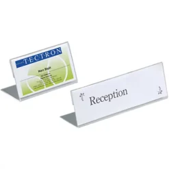 Durable Segnaposto Da Tavolo, Trasparente, 10 X 5,2 Cm (confezione 10 Pezzi)