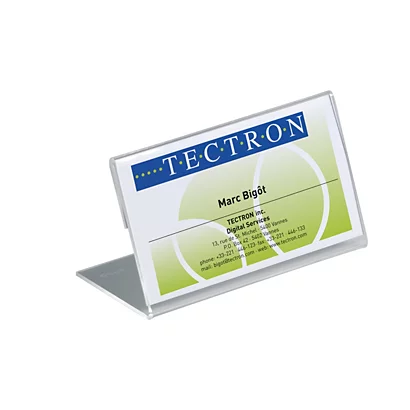 Durable Segnaposto Da Tavolo, Trasparente, 15 X 6,1 Cm (confezione 10 Pezzi)