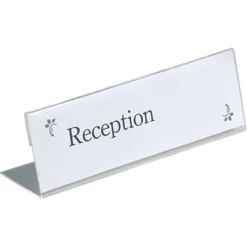 Durable Segnaposto Da Tavolo, Trasparente, 21 X 6,1 Cm (confezione 10 Pezzi)