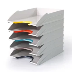 DURABLE Vaschetta Portacorrispondenza A4 VARICOLOR® MIX TRAY SET, Multicolore (set 5 Pezzi)