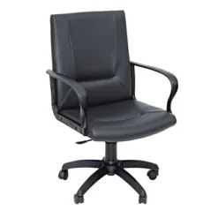 Easy Poltrona Direzionale, Ecopelle, Nero