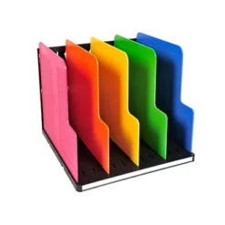 EXACOMPTA Classificatore Verticale ModuloTop Con 5 Intercalari, Nero/Arlecchino