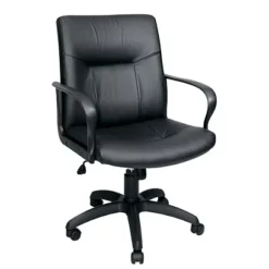 Giunone Poltrona Direzionale, Pelle, Nero