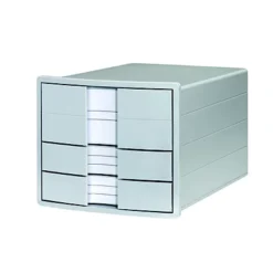 Han Cassettiera Da Scrivania Impuls, 3 Cassetti Chiusi, Con Inserto, Grigio Chiaro