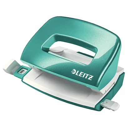 Leitz NeXXt Series 5060 WOW, Mini Perforatore 2 Fori, Capacità 10 Fogli, Acquamarina