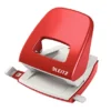 LEITZ Perforatore 5008 - Passo 8 Cm - Max 30 Fogli - 2 Fori - Rosso