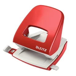 LEITZ Perforatore 5008 - Passo 8 Cm - Max 30 Fogli - 2 Fori - Rosso