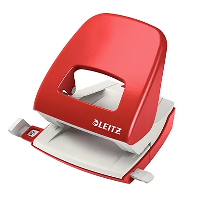 LEITZ Perforatore 5008 - Passo 8 Cm - Max 30 Fogli - 2 Fori - Rosso
