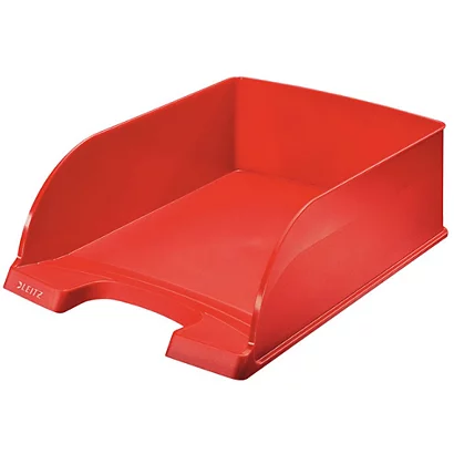 Leitz Vaschette Portacorrispondenza Linea ''Plus Desk Top'' - Jumbo - Dimensioni Est. Cm 25,5 X 36 X 10,3 H - Colore: Rosso Papavero