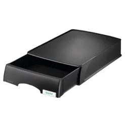 Leitz Vaschette Portacorrispondenza Linea ''Plus Desk Top'' - Standard Plus A Cassetto - Colore Nero Di Mora - Dimensioni Est. Cm 25,5 X 35,5 X 7 H.