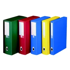 LEONARDI Cartella Progetti Linea Plus, Dorso 8 Cm, 25 X 35 Cm, Rosso (confezione 5 Pezzi)