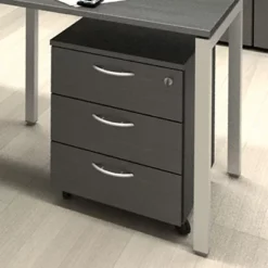 Linea Pronto Cassettiera A 3 Cassetti, 43 X 52 X 60 Cm, Nero Venato